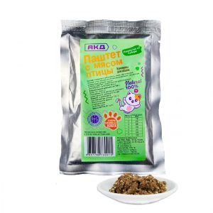 Консервы мясные для кошек "Паштет с мясом птицы", 85 гр.